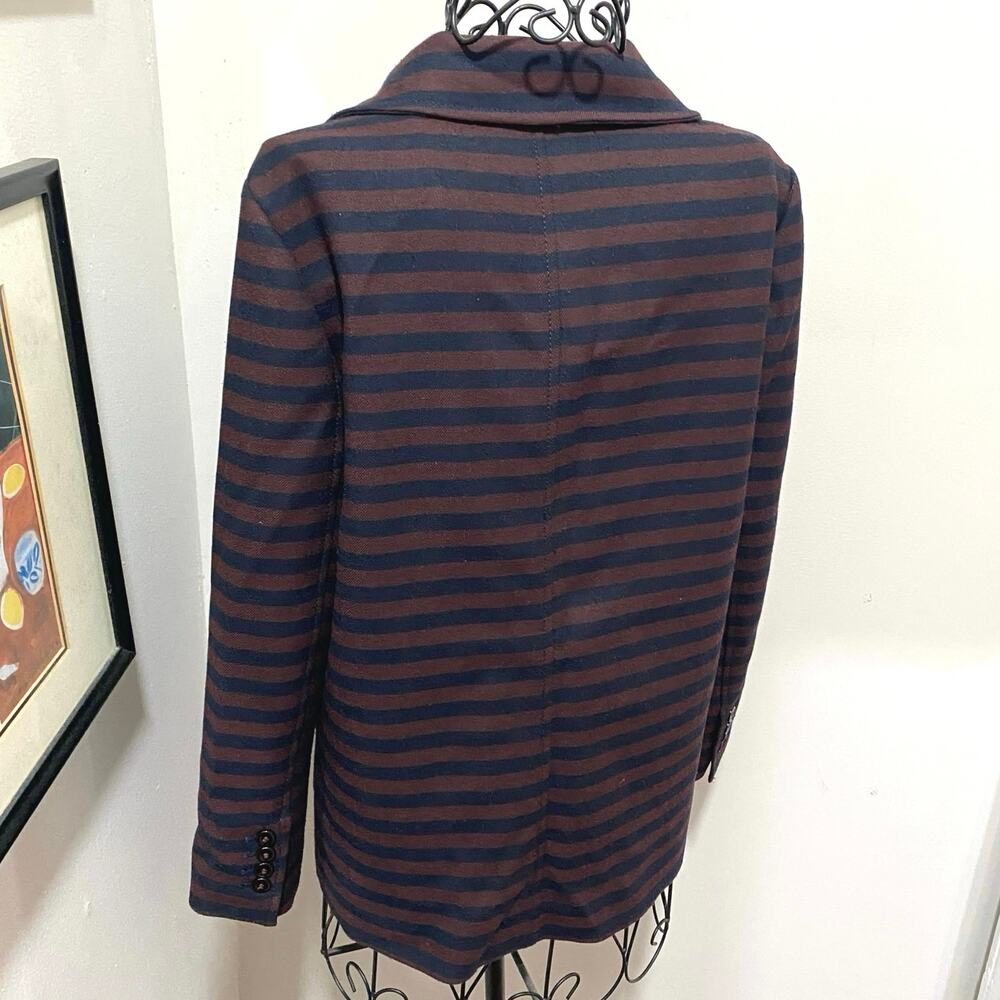 Zara Basic Blazer Size Medium Double-Breasted Nav… - image 7